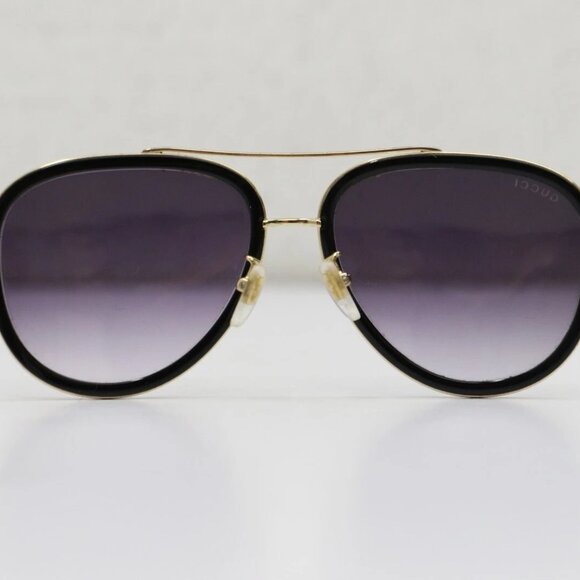 GUCCI GG062S 006 Black/White Fashion Aviator 140mm 57-17mm Sunglasses - Picture 2 of 15